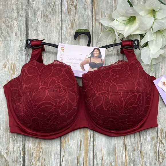 Women's Plus Size Underwire Balconette Bra Size 44DD - Picture 1 of 5